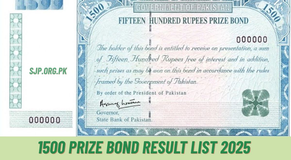 1500 Prize Bond Result List 2025 November 17 Today Announced