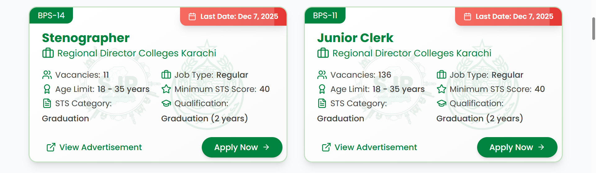 SJP New Jobs 23 November