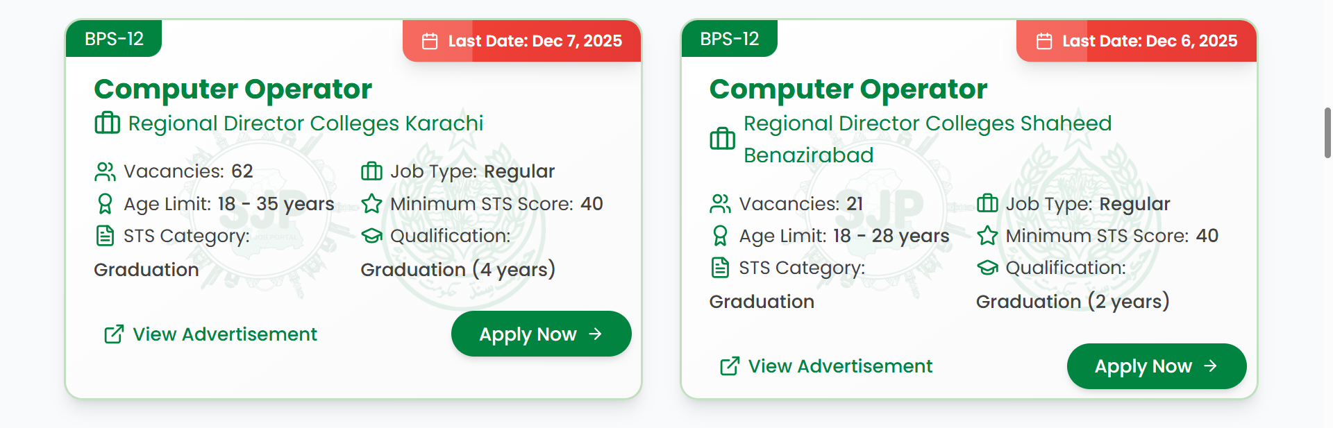 SJP New Jobs 23 November