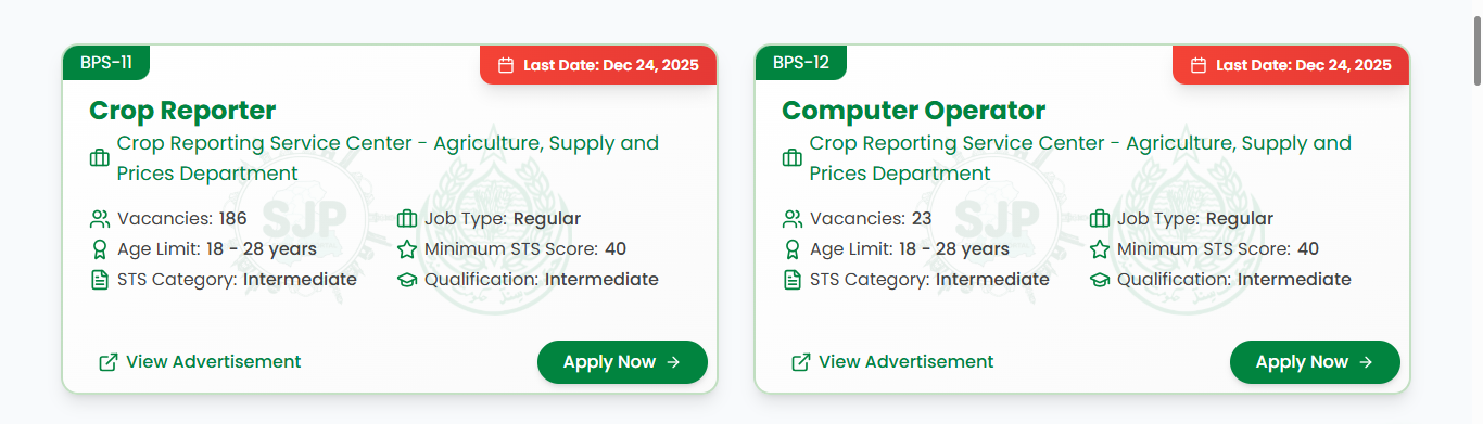 SJP Crop Reporter Jobs 2025