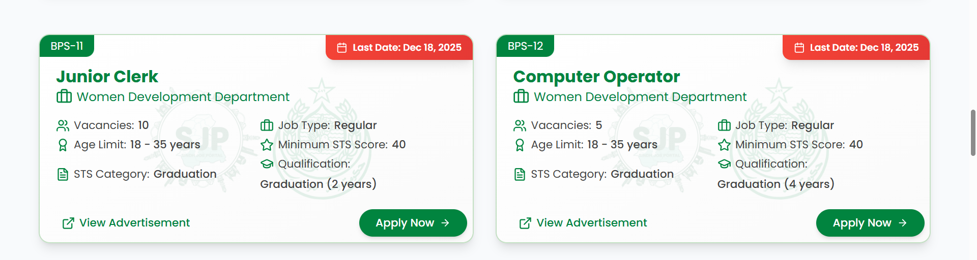 SJP New Jobs 2025 December 4