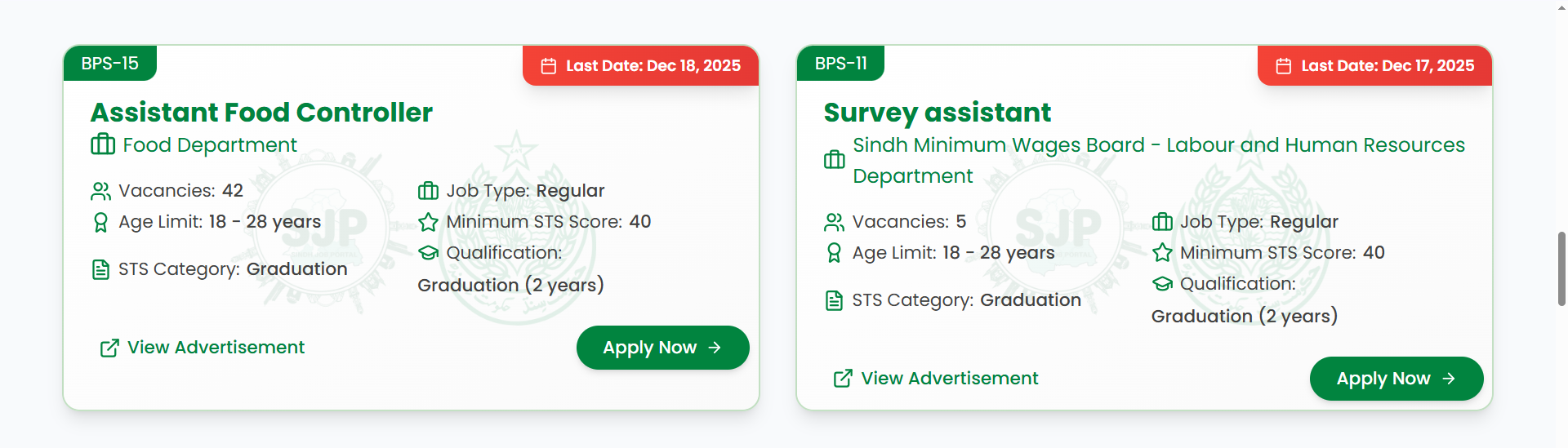 SJP New Jobs 2025 December 4