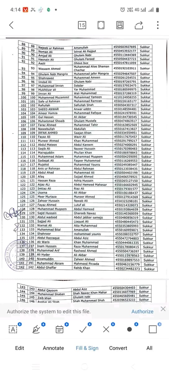 Sukkur Range Police Constable Final Merit List 2025
