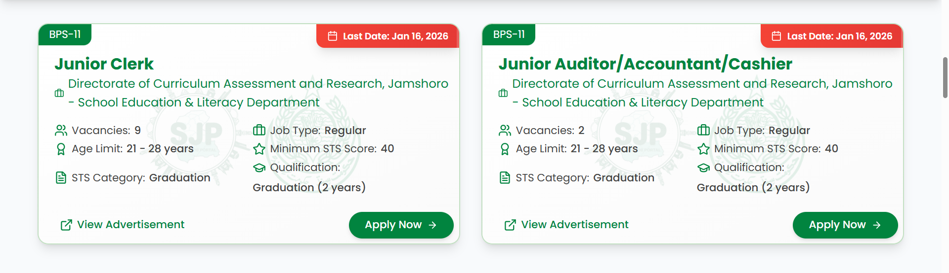 SJP Junior Auditor, Accountant, Cashier Jobs 2025