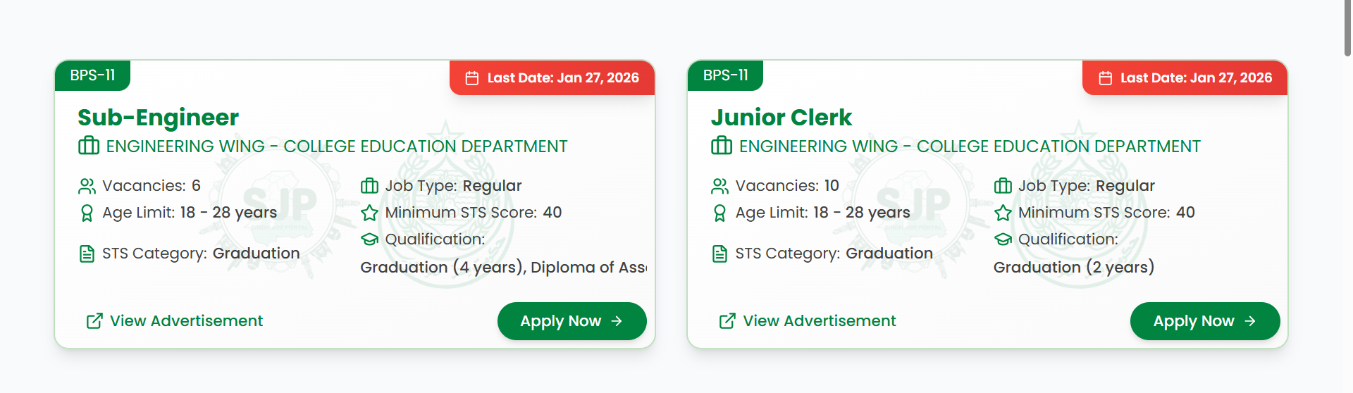 SJP Sub-Engineer Jobs 2025